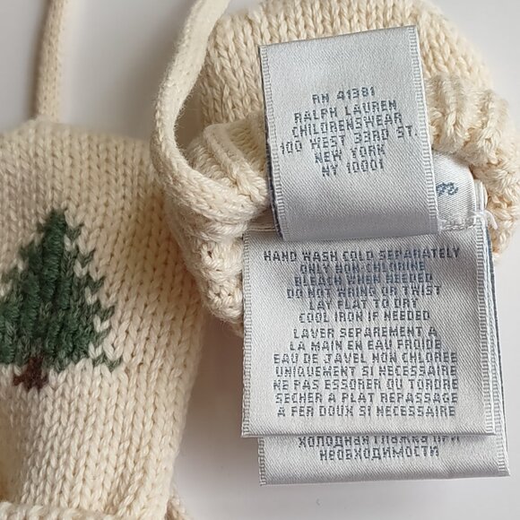 NWT Cashmere Baby Mittens & Vintage Ralph Lauren Wool Mittens 6-12 Months - Picture 12 of 12